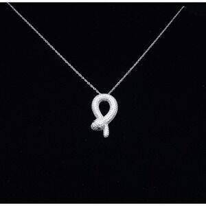 1.50 Ctw Moissanite Snake Pendant 925 Silver Necklace